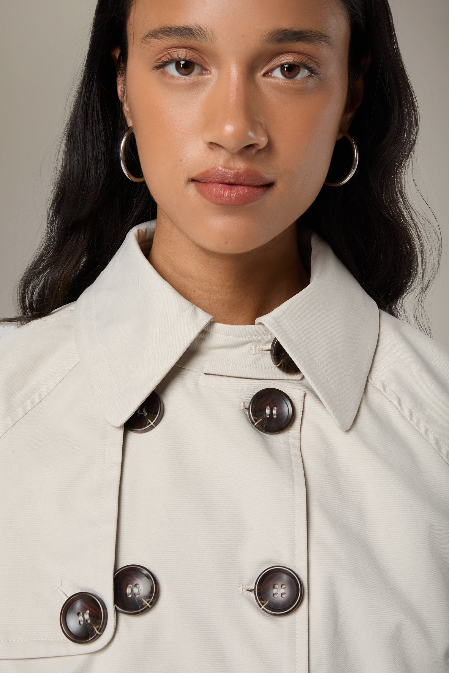 Duffy Pea Coat in Classic Beige